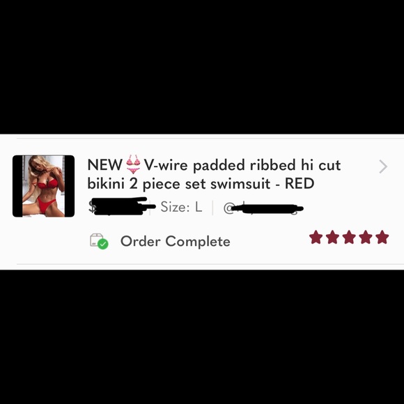 (Last 1) 👙V-wire padded ribbed hi cut bikini 2 piece set swimsuit -LIGHT BLUE - Picture 2 of 5